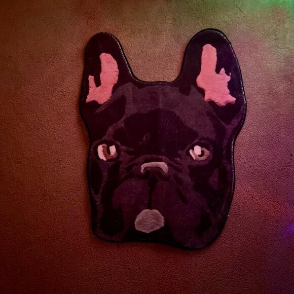 Adorable French Bulldog Rug! Ultra Soft and Cute 23.6" x 31.5" NWT - Picture 2 of 6